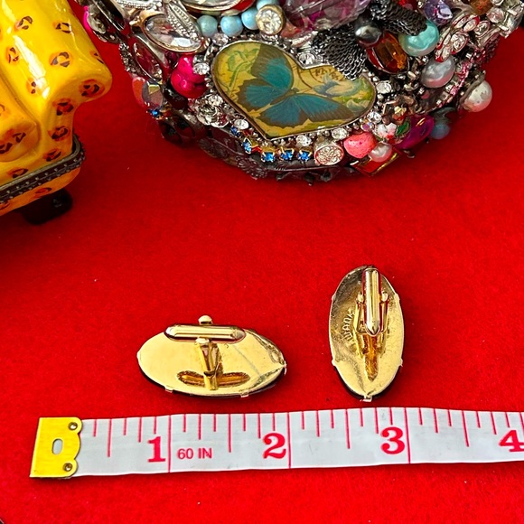 Stunning Pair of SWANK Vintage Gray & Black Cufflinks - Picture 8 of 10